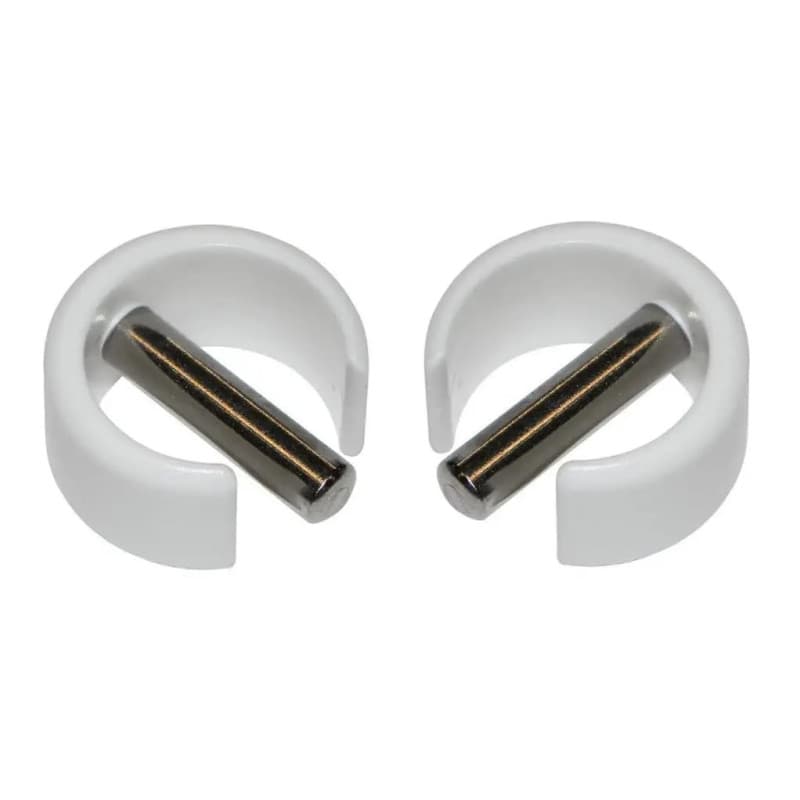 Clip de fixation blanc pour manivelle de volet roulant - 2 pièces