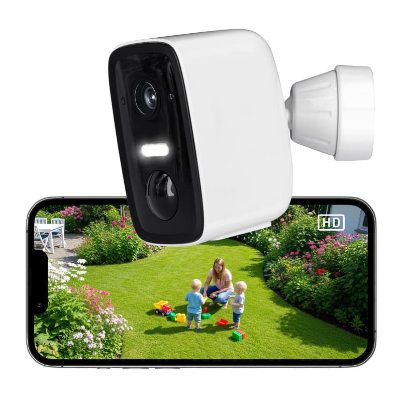 Rollei Caméra de Surveillance WiFi Extérieure 2K V2 avec Détection de Mouvement
