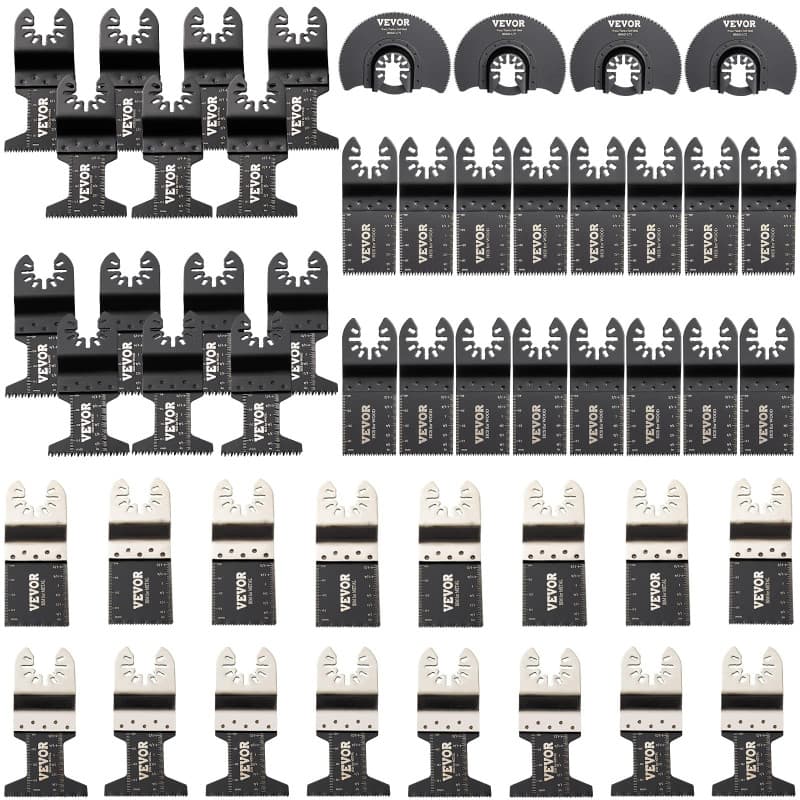 VEVOR Kit de Scie Oscillante avec 7 Lames Universelles en Acier Inoxydable