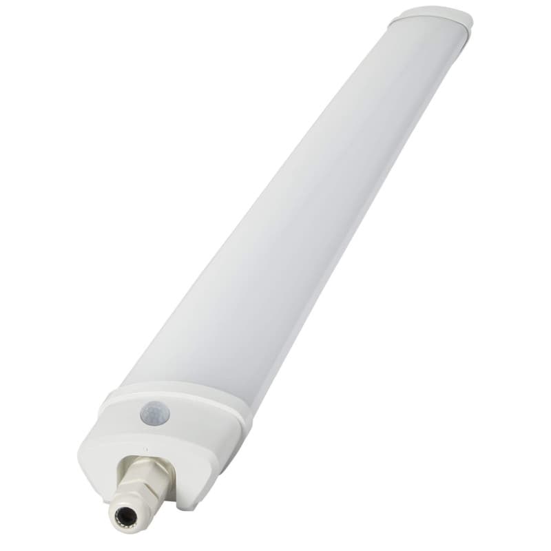 Réglette LED Étanche IP65 avec Détecteur de Mouvements - 60 cm, 18W