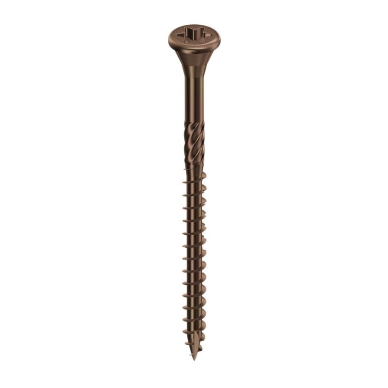 Vis terrasse en inox A4 Starblock - Tête réduite, empreinte Torx, coloris brun, 500 pièces