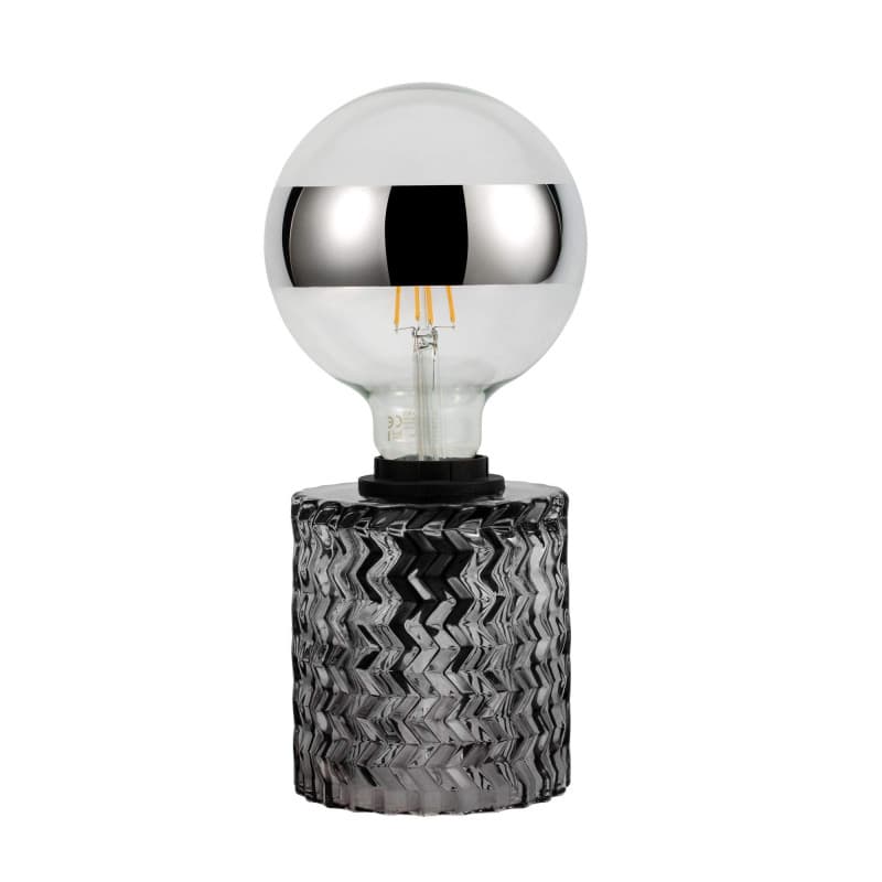 Lampe à Poser Crystal Smoke en Verre Fumé - Style Vintage Élégant