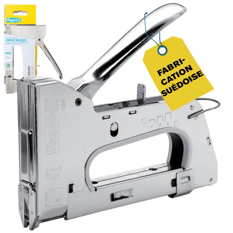 Agrafeuse Rapid PRO R36 - Fixation Facile pour Câbles en Acier