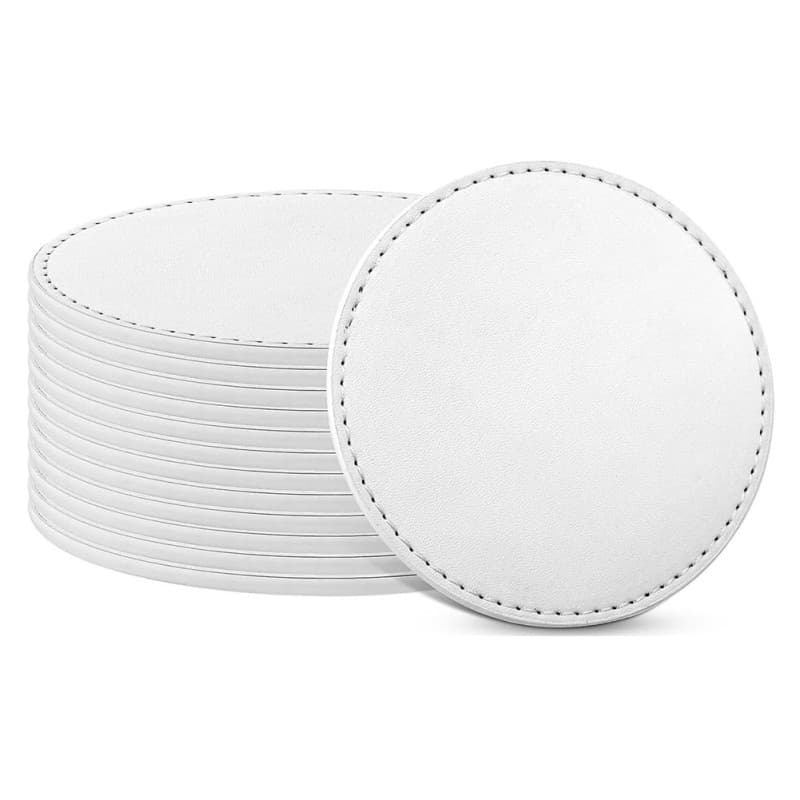 Sous-Verres Ronds Antidérapants Qezodsx - Lot de 12 pour Sublimation