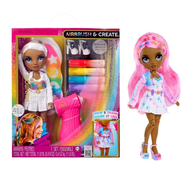 Poupée Mannequin DIY Rainbow High avec Kit Airbrush Créatif