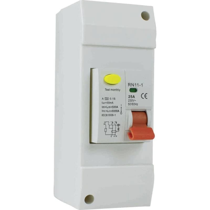Disjoncteur Différentiel FI 25A - 30mA pour Caravane et Camping-Car