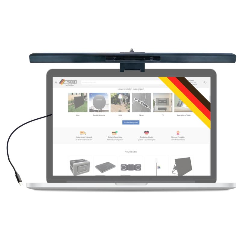 Lampe LED de Bureau SCHWAIGER avec Capteur Tactile et Intensité Variable