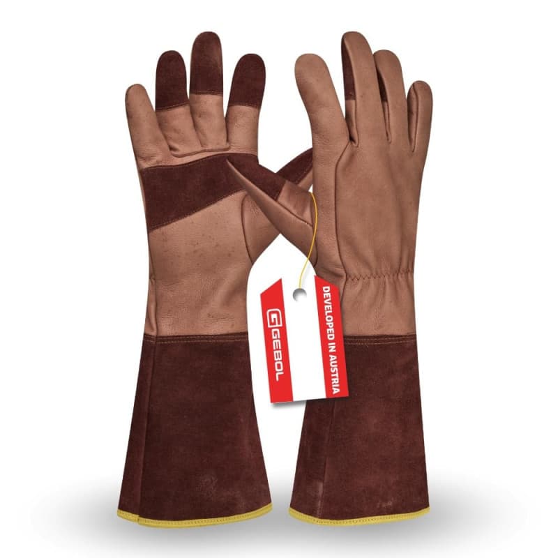 Gants de Jardinage en Cuir Ilex Gebol - Taille XL avec Manchette Longue