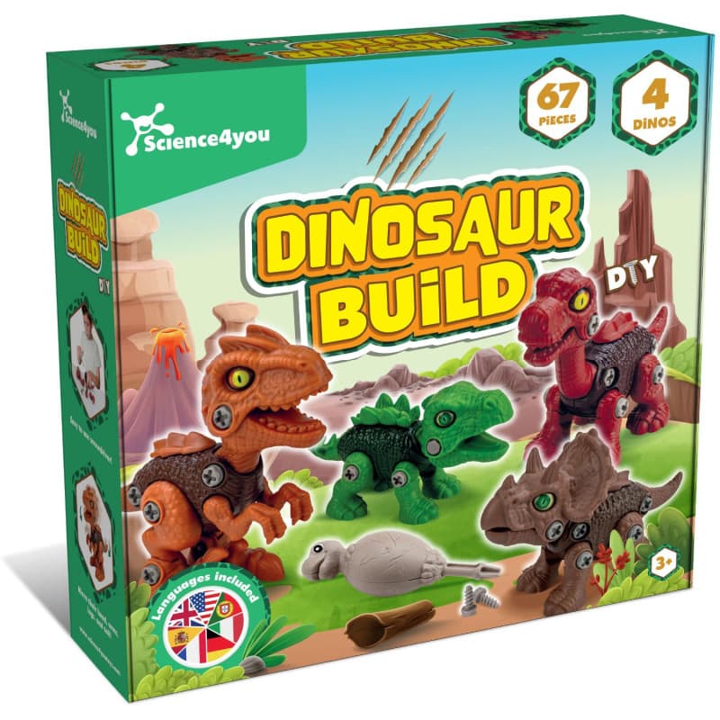 Science4you Kit de Construction Dinosaures 4 en 1 pour Enfants