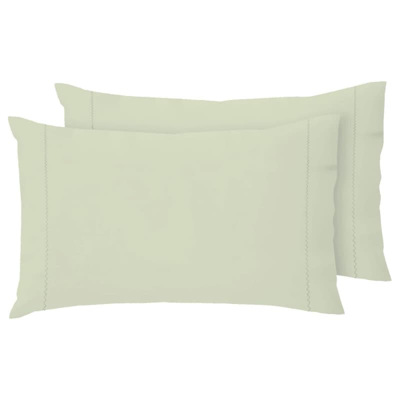 Lot de 2 taies d'oreiller en coton avec finition zigzag - 50 x 80 cm - Giovanni Dolcinotti