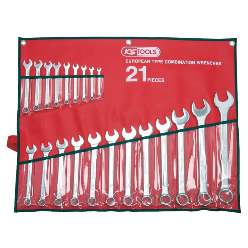 Jeu de 8 clés mixtes à cliquet KS Tools - 8 à 24 mm avec trousse de rangement