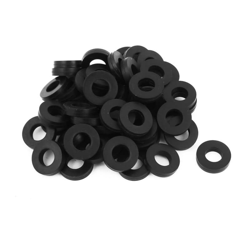 Lot de 50 Rondelles Plates en Caoutchouc 9x18mm pour Étanchéité