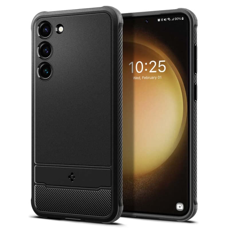 Coque Spigen Rugged Armor pour Samsung Galaxy S23 5G - Noir Mat
