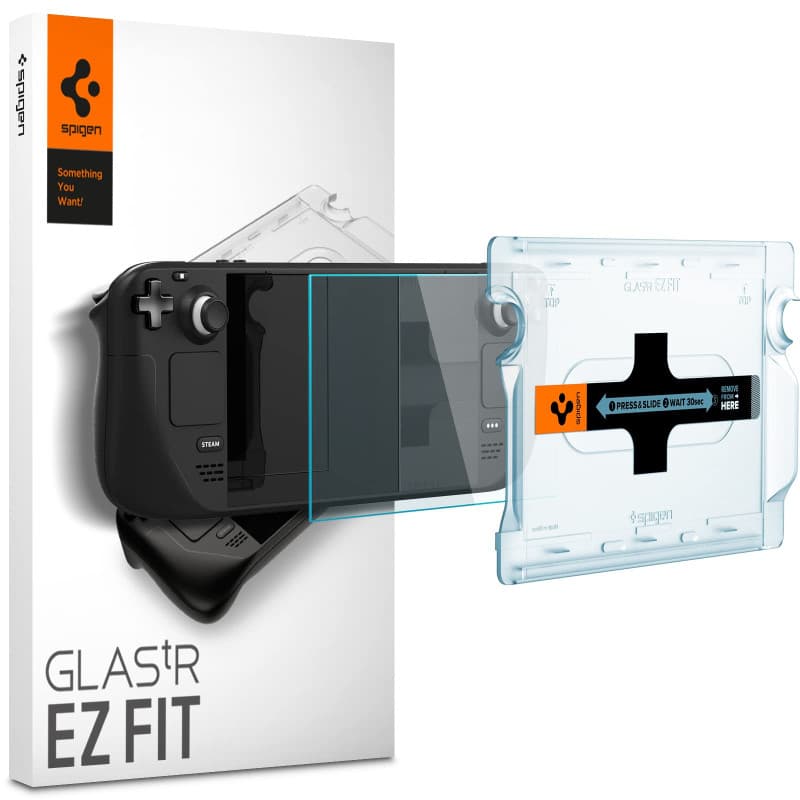 Spigen Glas.tR EZ Fit - Verre Trempé pour Steam Deck (2022/2023) - Protection Écran 9H