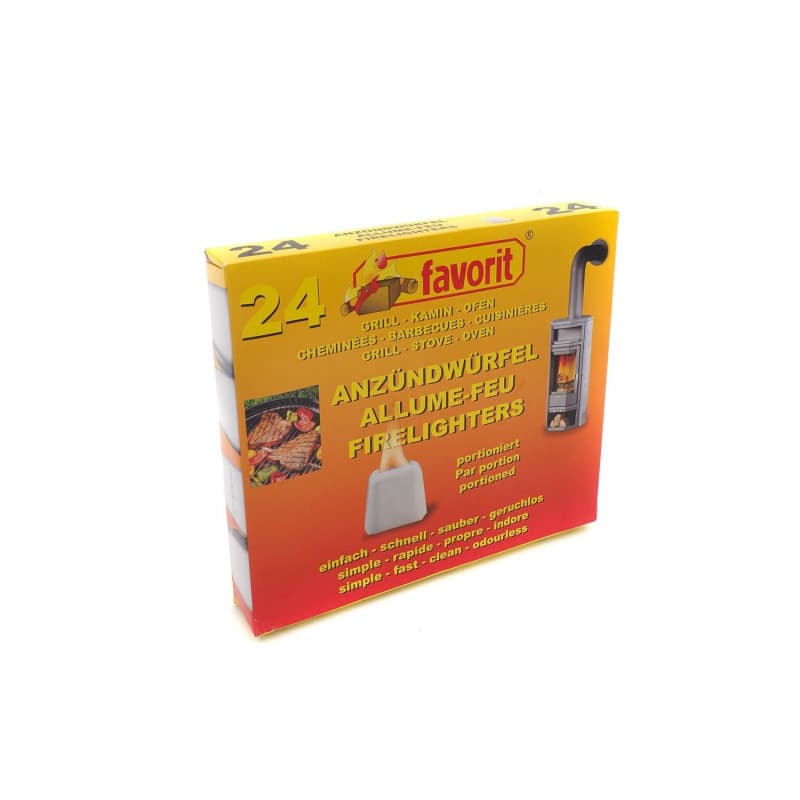 Favorit 1224 - Lot de 24 Allume-Feux Pratiques pour Barbecue et Cheminée