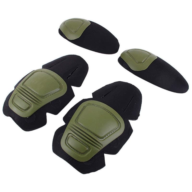 Genouillères et coudières tactiques YFZCLYZAXET pour paintball et airsoft - Vert