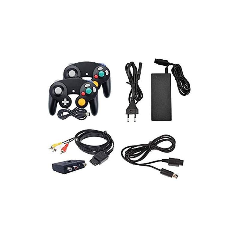 Kit d'Accessoires Complet pour Nintendo Game Cube - Câbles et Manettes Inclus