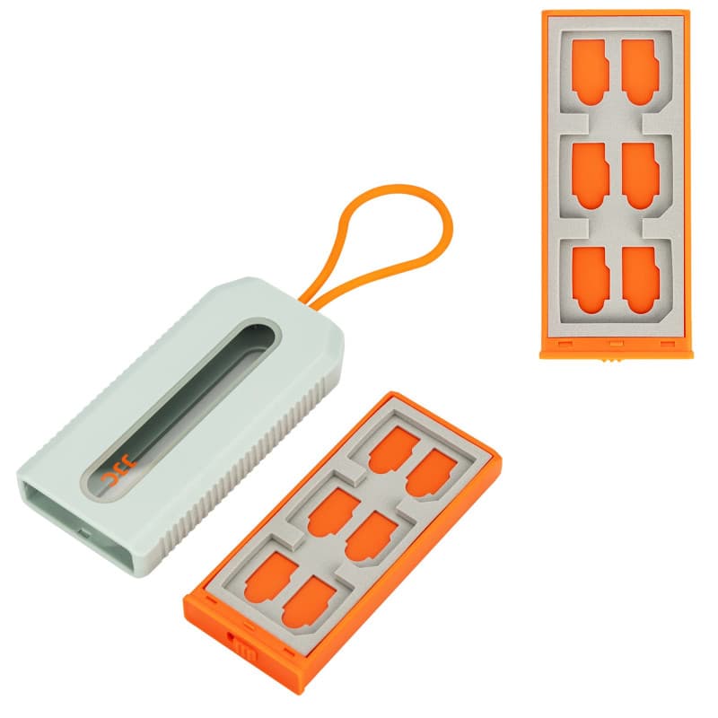 JJC Étui de Voyage pour 6 Cartes SD et 12 Cartes TF - Protection Anti-Choc et Portable