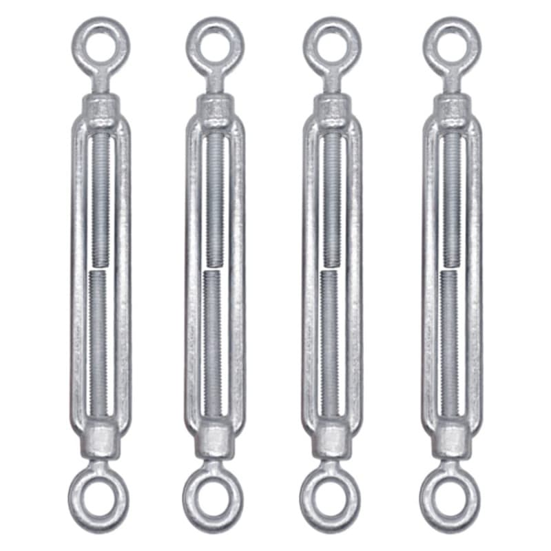 Lot de 4 tendeurs de câble M6 réglables en acier galvanisé