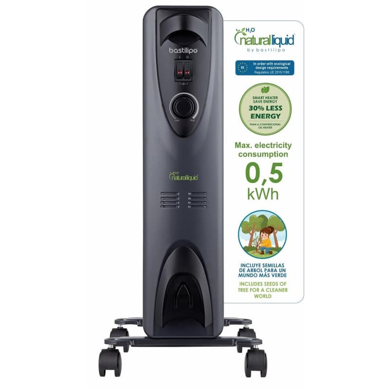 Radiateur Écologique Compact Bastilipo RC-ECOFLUID-7 Noir 1000W