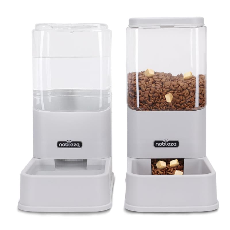 Distributeur Automatique de Nourriture et Eau pour Chats et Chiens - Nobleza