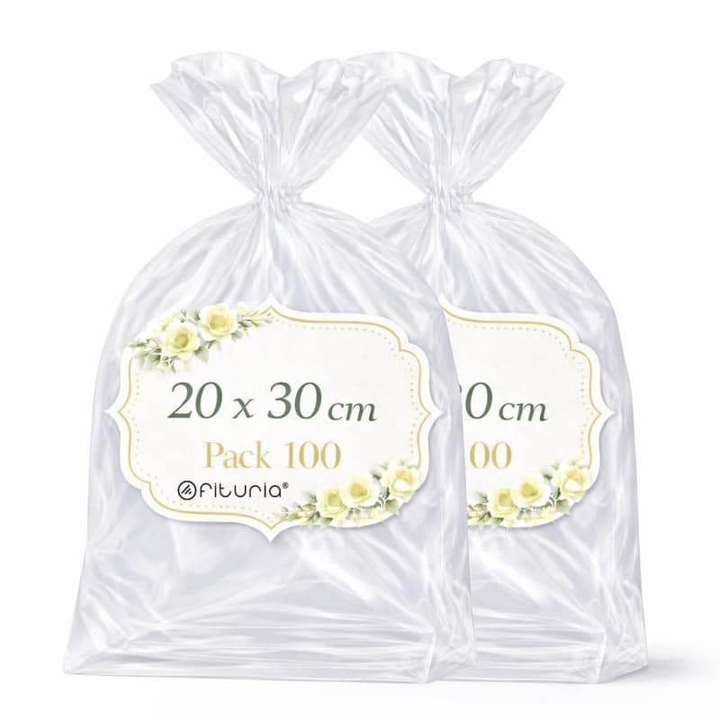 Sachets Cellophane Transparents OFITURIA - 200 Sacs pour Emballage Élégant