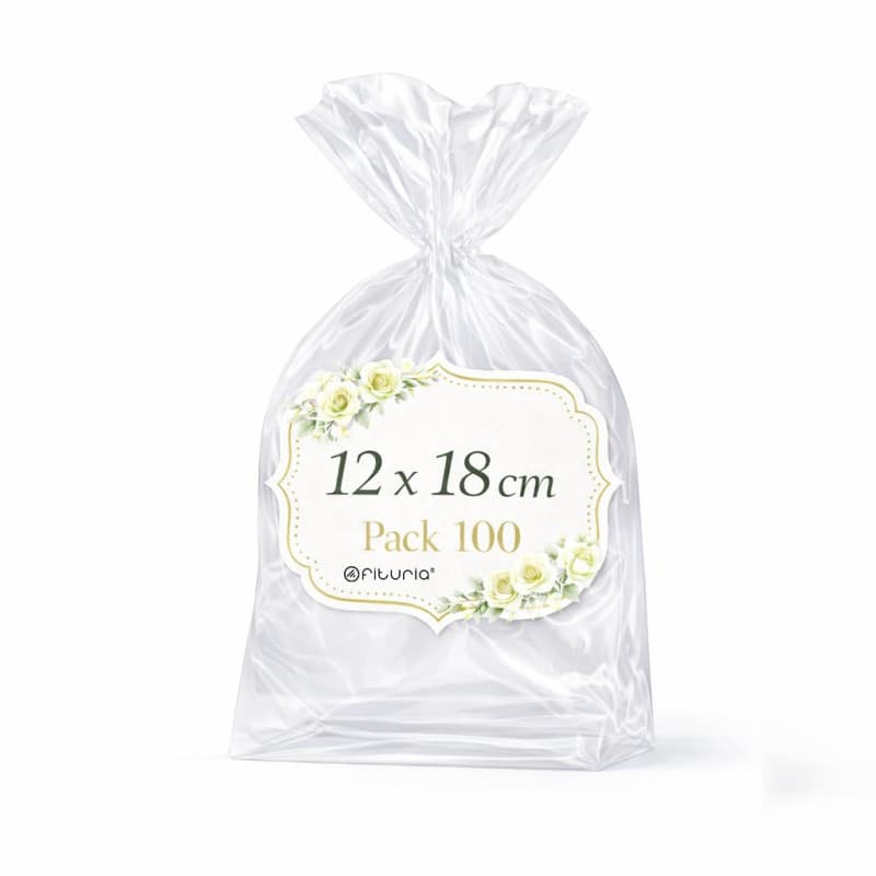 Sachets Cellophane Transparents Ofituria - 100 Sacs pour Emballages Élégants