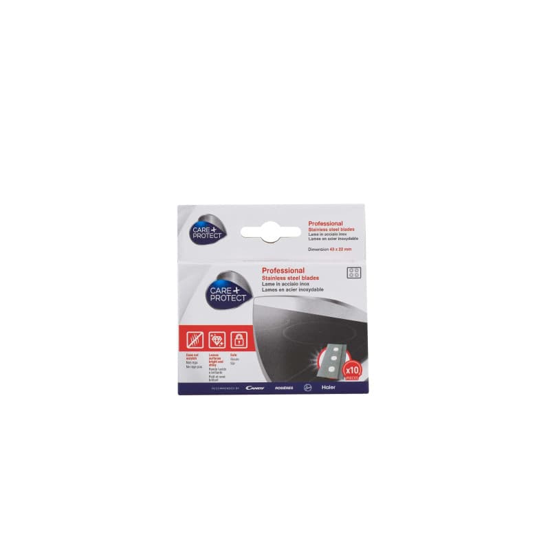 Lot de 10 Lames de Grattoir CARE + PROTECT pour Plaques Vitrocéramiques