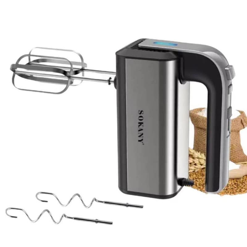 Batteur Électrique SOKANY CX-6651 en Acier Inoxydable avec 5 Vitesses