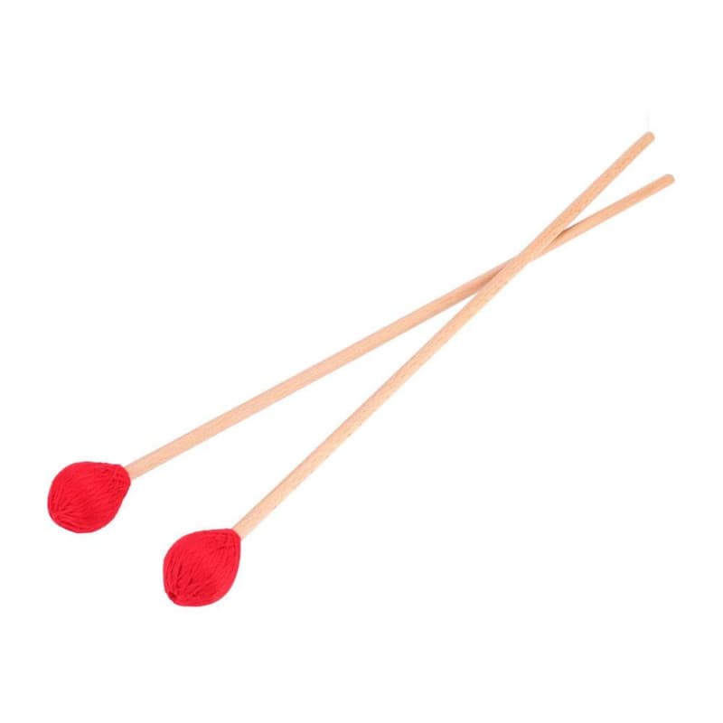 Paire de Maillets en Bois pour Marimba avec Tête en Laine Acrylique