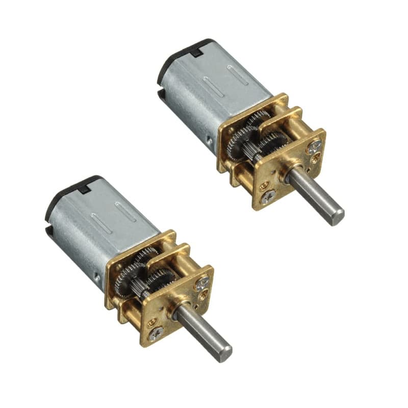 Fasizi Lot de 2 Mini Moteurs à Engrenages Métalliques 12V 140 tr/min