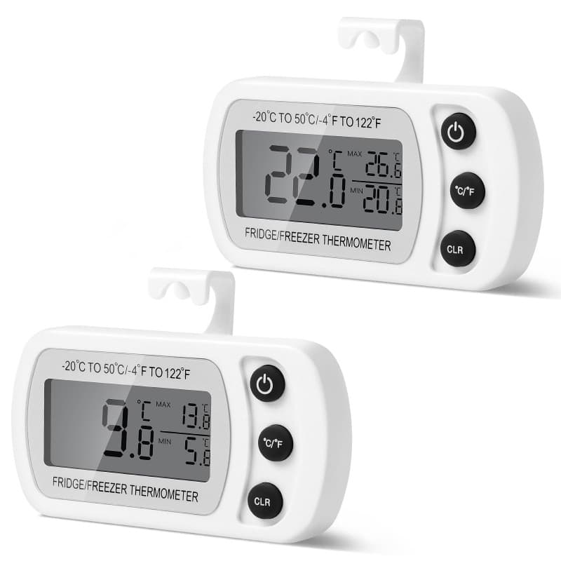 Thermomètre Numérique Magnétique AiQInu - 2 Pièces pour Cuisine et Réfrigérateur