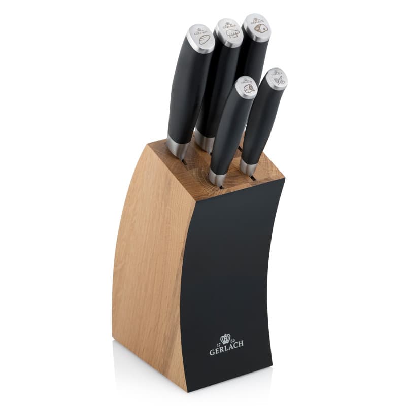Bloc de Couteaux Deco Black en Acier Inoxydable - Gerlach 1760