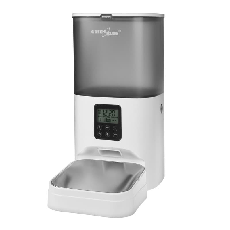 Mangeoire Automatique Green Blue GB393 pour Chiens et Chats - 6 Litres, Programmable