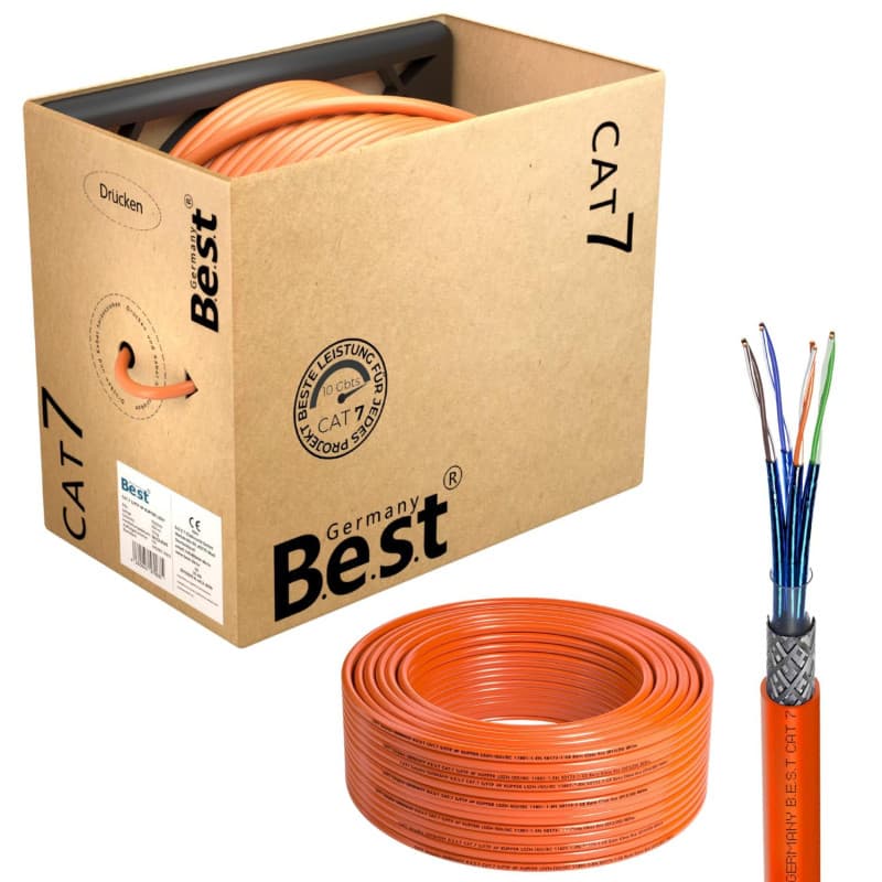 Câble Réseau CAT 7 Germany B.e.s.t 200m - Haute Vitesse et Fiabilité