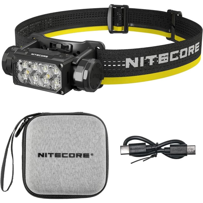 Lampe frontale Nitecore HC65 UHE - 2000 lumens, lumière rouge et USB-C