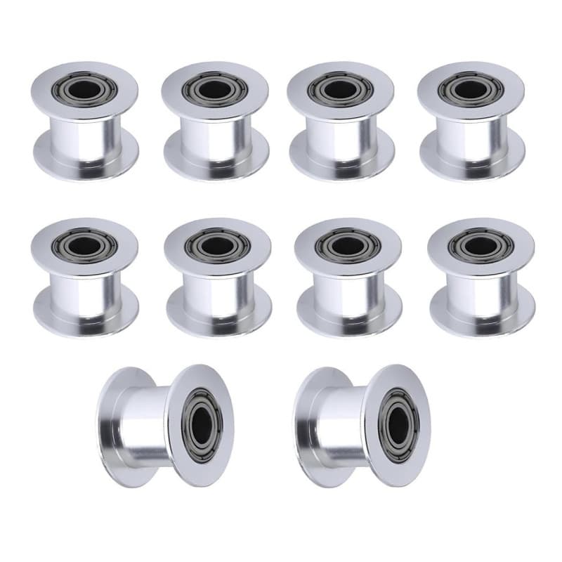 Poulie de Renvoi GT2 en Aluminium - Tendeur 10mm, 20 Sans Dents