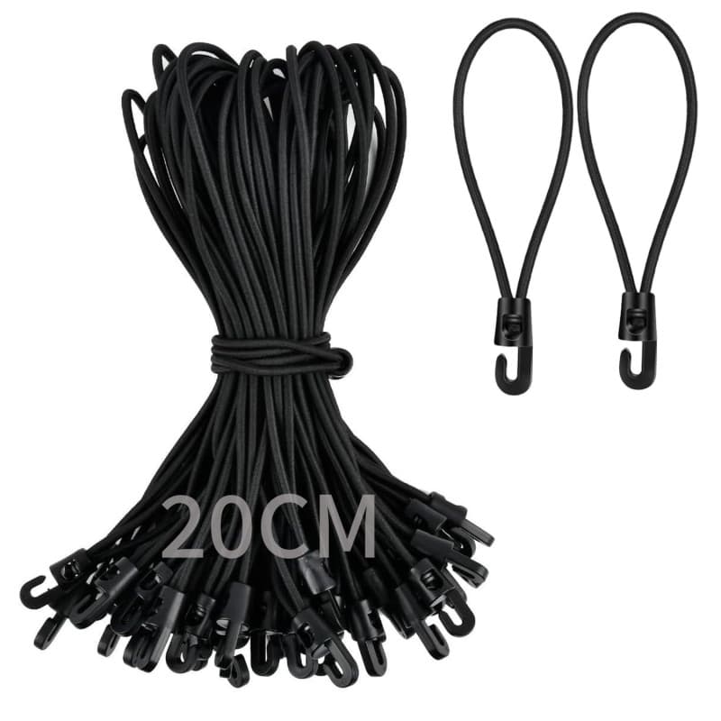 Lot de 15 tendeurs élastiques IZyufan avec crochets - 20 cm