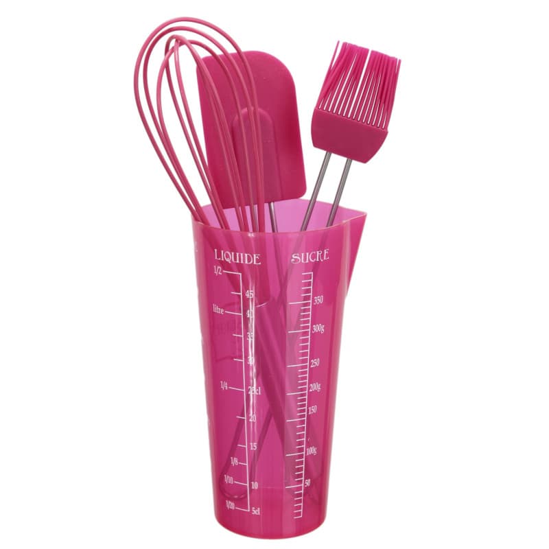 Lot de 4 Ustensiles de Pâtisserie Lily Cook - Mesurez, Fouettez, Badigeonnez