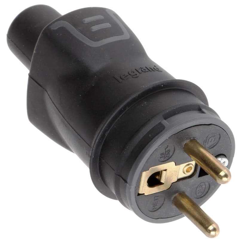 Fiche Borne à Vis Legrand 2P+T 16A Noir IP44 avec Étiquette