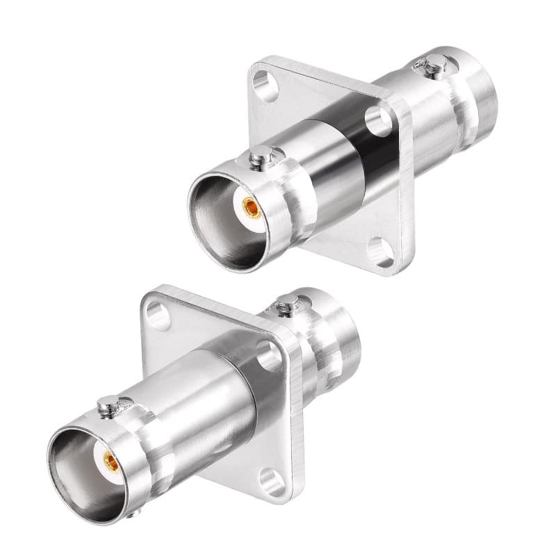 Adaptateur BNC Femelle à Femelle - Connecteur Coaxial Montage Panneau 2 Pièces