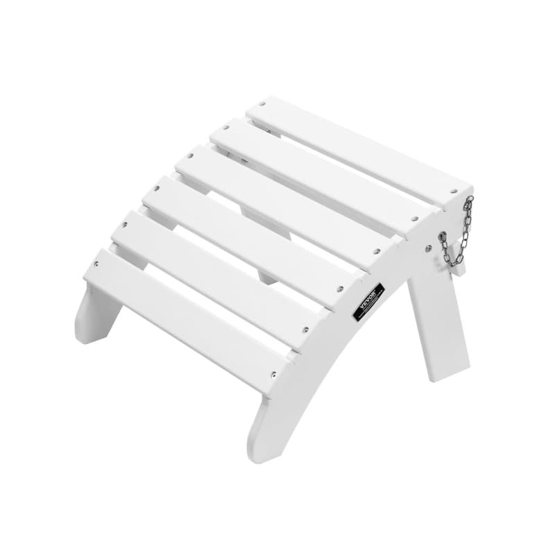 Repose-pieds Pliable Adirondack en PEHD - Blanc, Idéal pour Extérieur