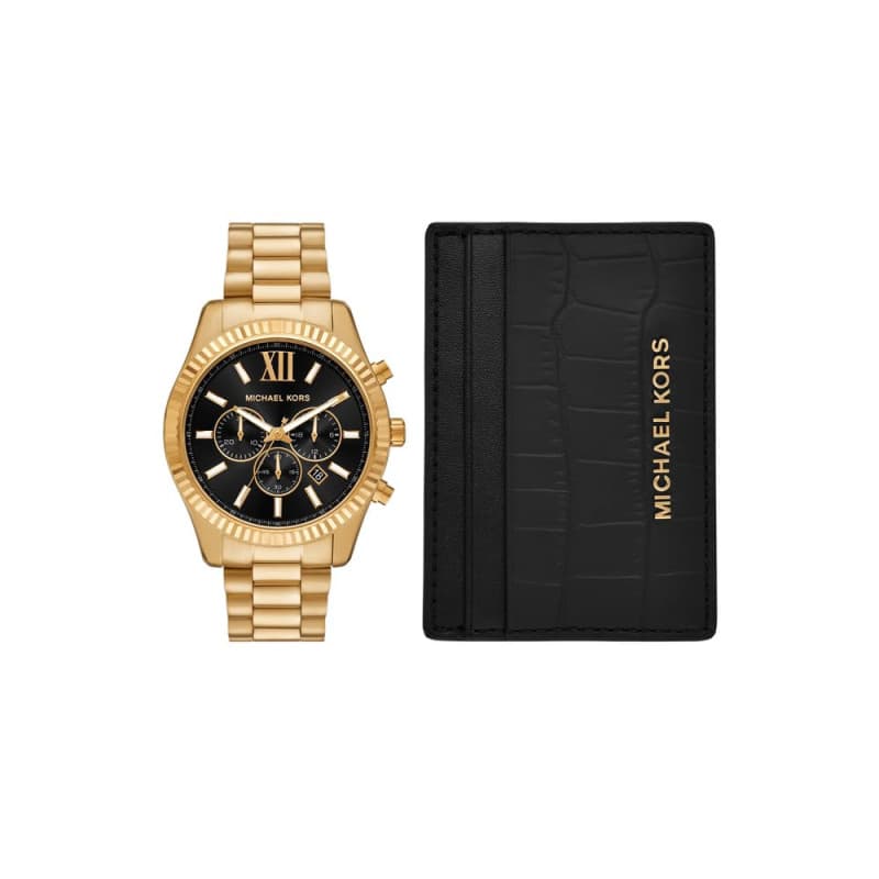 Montre Michael Kors Lexington Homme en Acier Inoxydable avec Cadran Noir