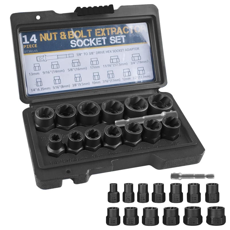 Kit de 14 Extracteurs d'Écrous PRITOK - Outils pour Vis Endommagées et Rouillées