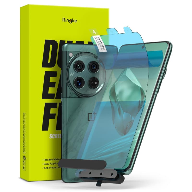 Protecteur d'écran Ringke pour OnePlus 12 - Pack de 2, Application Facile et Résistant aux Rayures