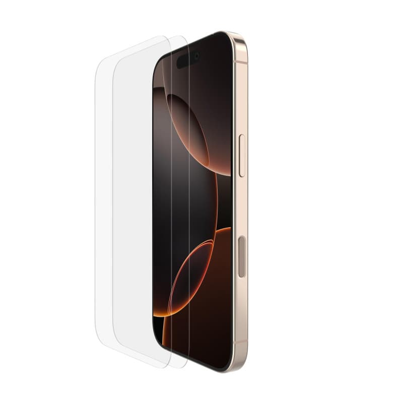 Protection d'écran Belkin TemperedGlass pour iPhone 16/17 - Pack de 2