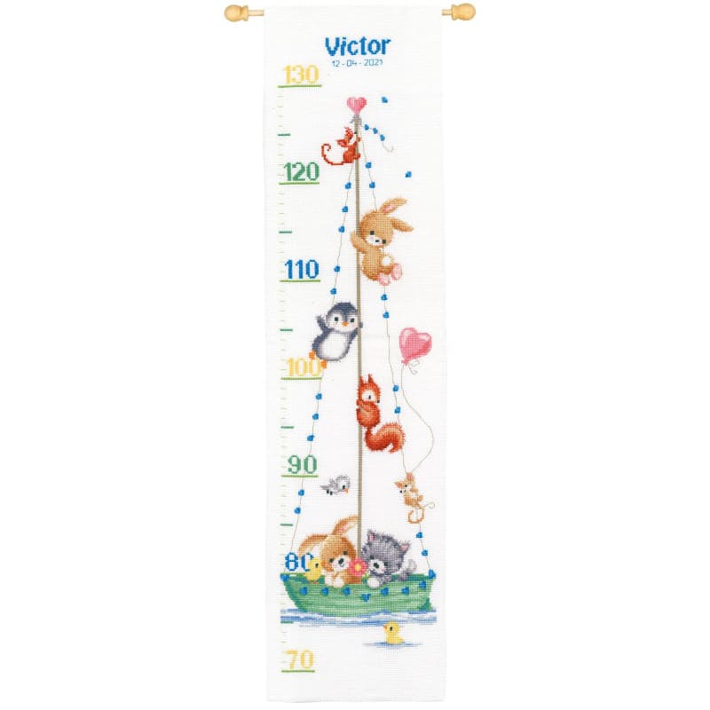 Kit de Broderie Vervaco - Mesure de Hauteur Enfant en Point de Croix