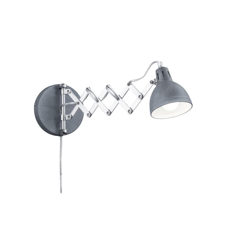 Applique Murale Scissor en Métal Couleur Béton avec Variateur de Lumière