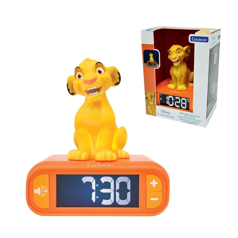 Réveil Veilleuse Simba Le Roi Lion - Lexibook avec Sons et Mélodies
