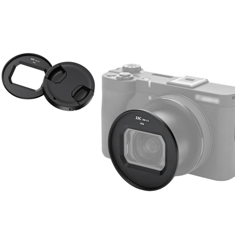 Kit d'Objectif JJC 3 Pièces pour Canon PowerShot V1 avec Adaptateur et Bouchon
